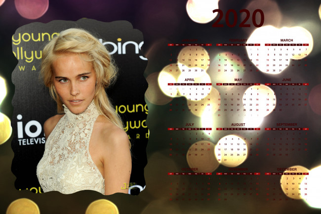 Обои картинки фото календари, девушки, 2020, calendar, девушка, знаменитость, женщина