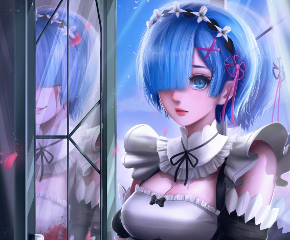 Обои картинки фото аниме, re,  zero kara hajimeru isekai seikatsu, жизнь, в, альтернативном, мире, с, нуля