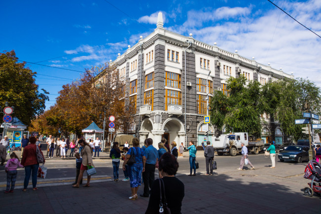 Обои картинки фото города, - улицы,  площади,  набережные, здание, дома, книги, проспект, кирова, саратов, фотография, лето, город, россия