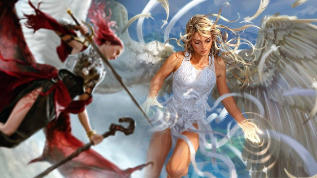 Обои картинки фото видео игры, magic,  the gathering - other, девушки, ангелы