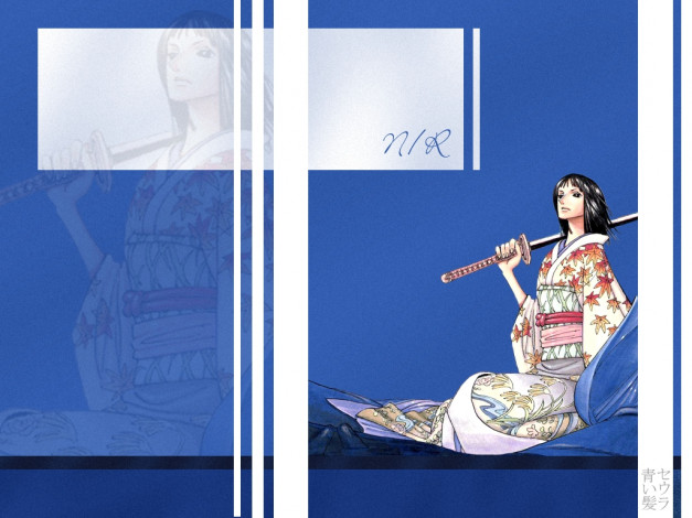 Обои картинки фото robin, bushido, аниме, one, piece, nico