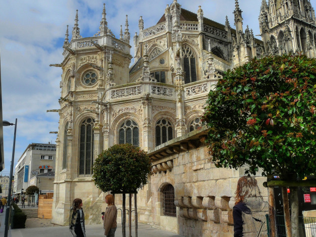 Обои картинки фото church, of, saint, pierre, caen, france, города, католические, соборы, костелы, аббатства