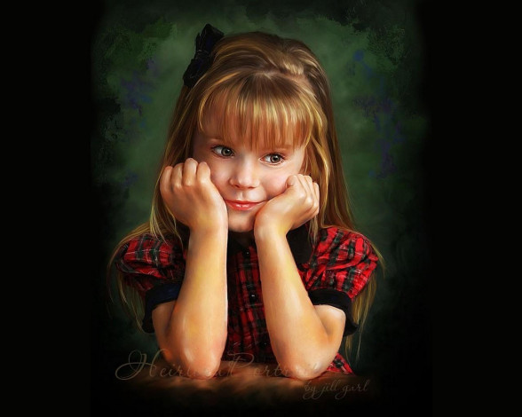 Обои картинки фото рисованные, дети