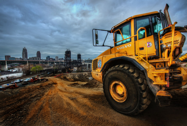 Обои картинки фото техника, строительная, volvo, трактор