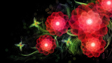 Картинка 3д графика flowers цветы фон цвета узор