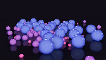 Картинка 3д графика шары фон