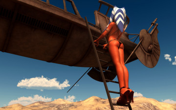 обоя 3д, графика, creatures, существа, девушка