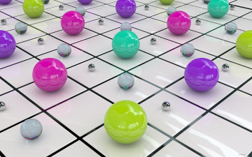 Картинка 3д графика шары фон