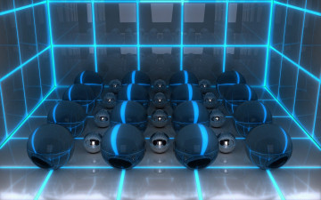 Картинка 3д графика шары фон