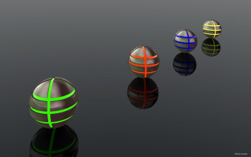 Картинка 3д графика шары фон