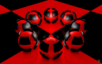 Картинка 3д графика шары фон узор цвета