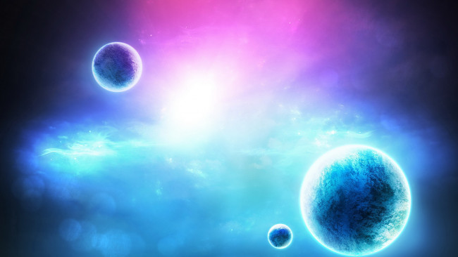 Обои картинки фото космос, арт, планеты