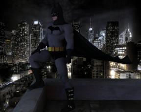 обоя 3д графика, fantasy , фантазия, супермен, ночь