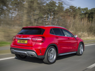 Картинка автомобили mercedes-benz красный package sport amg 2014 gla 250 4matic uk-spec x156