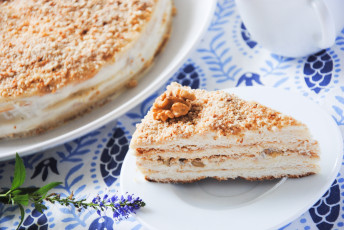 Картинка еда торты кусок орех