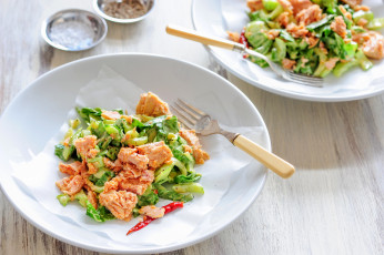 Картинка еда салаты +закуски рыба зелень салат