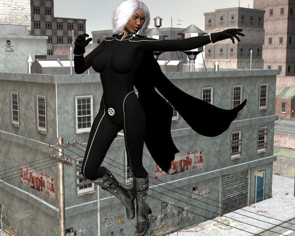 Обои картинки фото 3д графика, fantasy , фантазия, полет, супермен, девушка