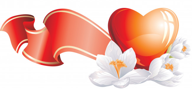 Обои картинки фото праздничные, день святого валентина,  сердечки,  любовь, лента, цветы, сердечко