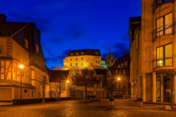 Картинка kastellaun+германия города -+огни+ночного+города kastellaun огни ночь улица дома германия