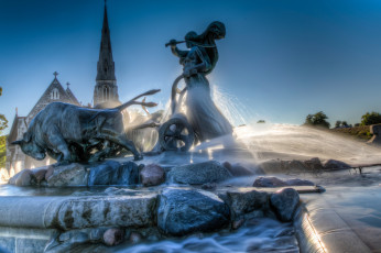 Картинка gefion+fountain города -+фонтаны фонтан скульптура