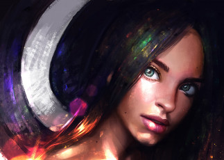 Картинка рисованное люди девушка взгляд