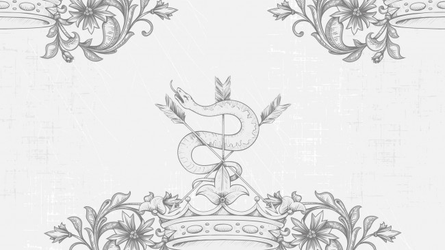 Обои картинки фото векторная графика, животные , animals, змея, цветы, фон, лепестки