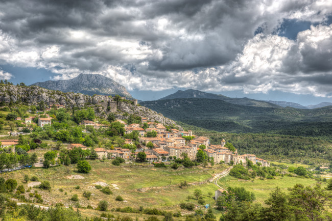 Обои картинки фото bargeme,  provence, города, - пейзажи, горы, обзор