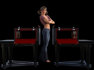 Картинка 3д+графика люди+ people фон взгляд девушка