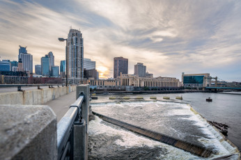Картинка minneapolis города -+панорамы побережье