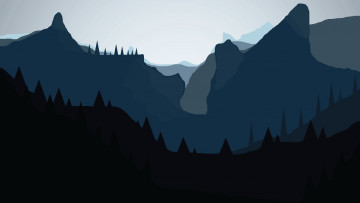 Картинка векторная+графика природа+ nature горы