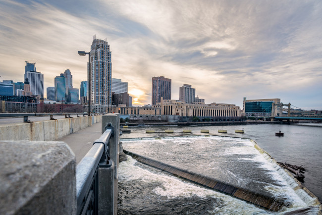Обои картинки фото minneapolis, города, - панорамы, побережье