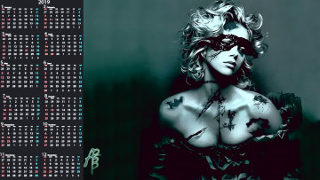 Картинка календари фэнтези рана девушка маска