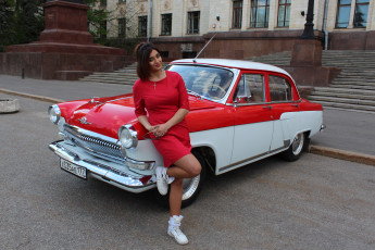 Картинка газ-+21+волга автомобили -авто+с+девушками газ- 21 волга автомобиль классика девушка