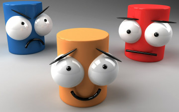 Картинка 3д+графика атмосфера настроение+ atmosphere+ +mood+ цилиндры эмоции