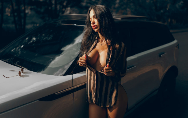Обои картинки фото автомобили, -авто с девушками, красивая, девушка