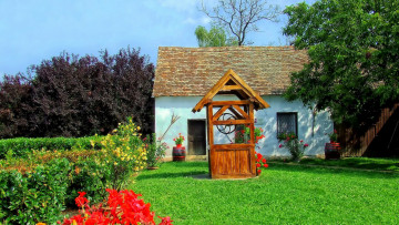 Картинка города -+здания +дома жилой дом колодец