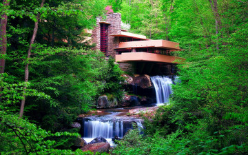 Картинка города -+здания +дома жилой дом водопады