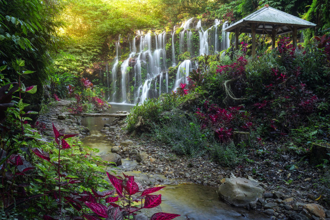 Обои картинки фото bali, indonesia, природа, водопады