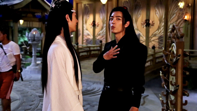 Обои картинки фото разное, знаменитости, ван, ибо, сяо, чжань, съемки, костюмы, люди