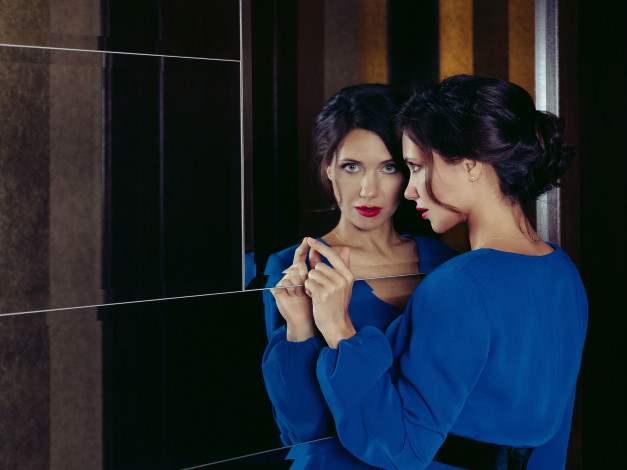 Обои картинки фото девушки, екатерина климова, екатерина, климова, актриса, женщина, зеркало