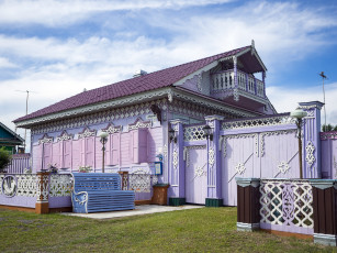 Картинка города -+здания +дома дeрeвo дoм наличники ставни рeзьба по дереву