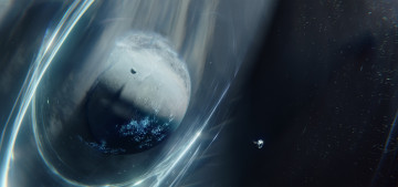 Картинка космос арт планета спутник станция