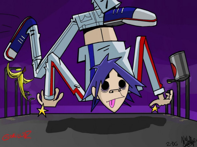 Обои картинки фото музыка, gorillaz