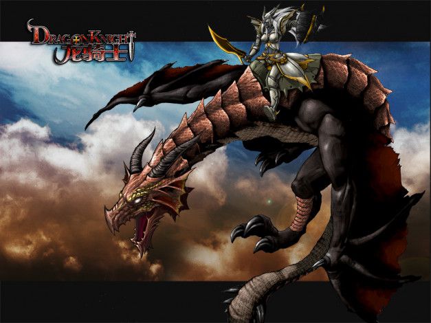 Обои картинки фото drakon, knight, видео, игры, dragon