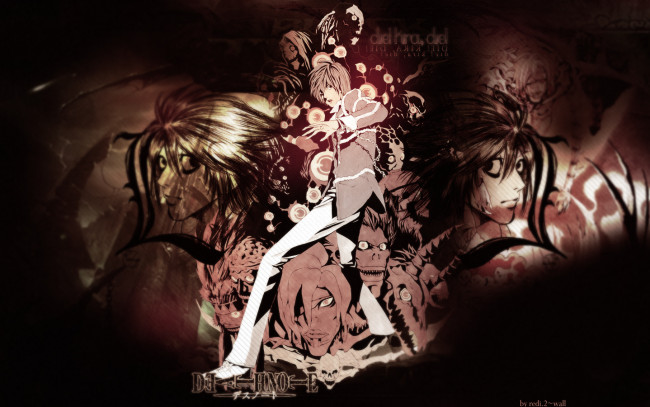 Обои картинки фото аниме, death, note