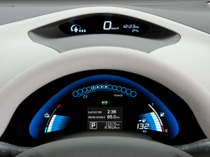 Картинка nissan leaf автомобили спидометры торпедо