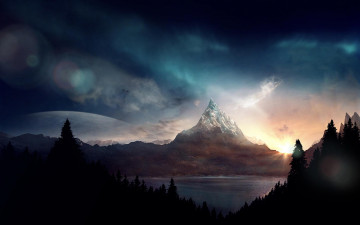 Картинка 3д графика nature landscape природа