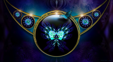 Картинка 3д графика fractal фракталы узор цвета фон