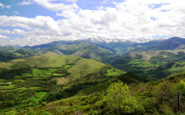 Картинка природа горы облака панорама