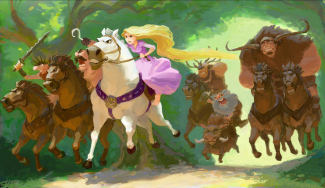 Обои картинки фото tangled, мультфильмы, запутанная, история, рапунцель